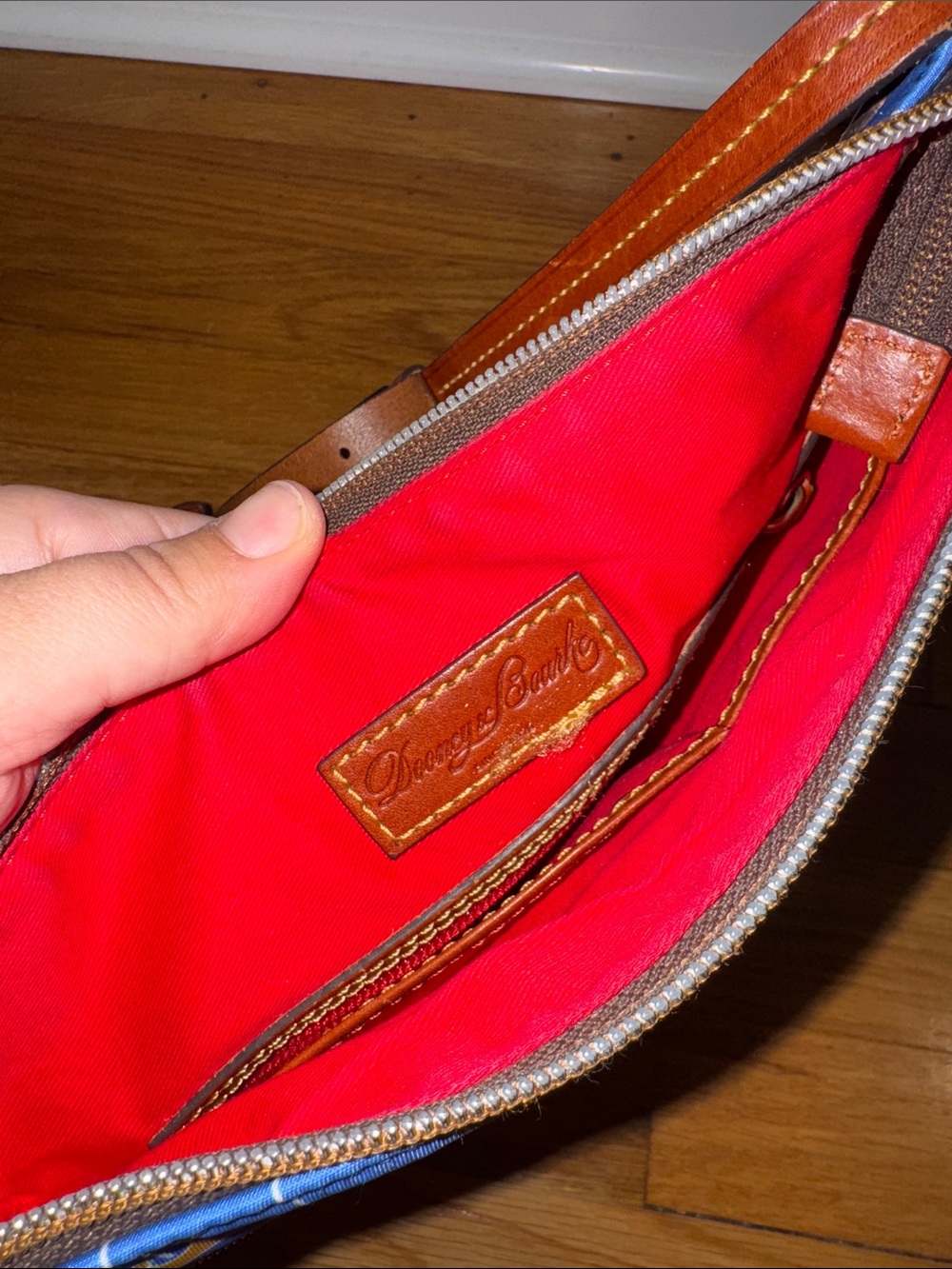 Dooney & Bourke Kansas City Royals Blue and Brown Crossbody - Picture 4 of 4